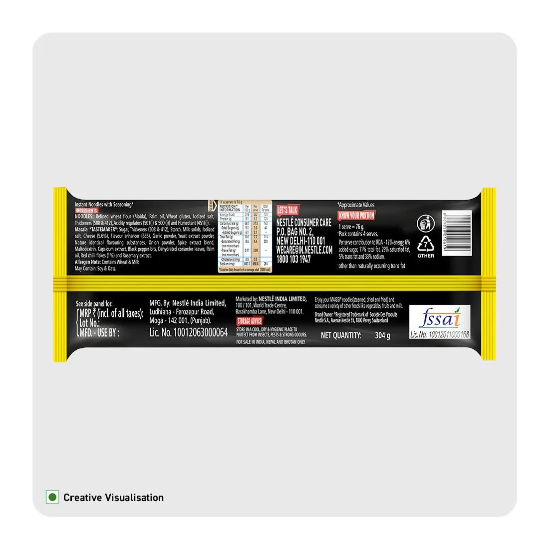Maggi Spicy Cheesy Noodles 305 g (Pack of 4) view 2