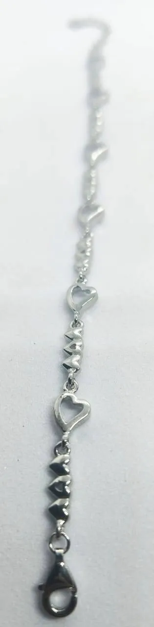 Silver Heart Bracelet (AVSBR-033) view 2