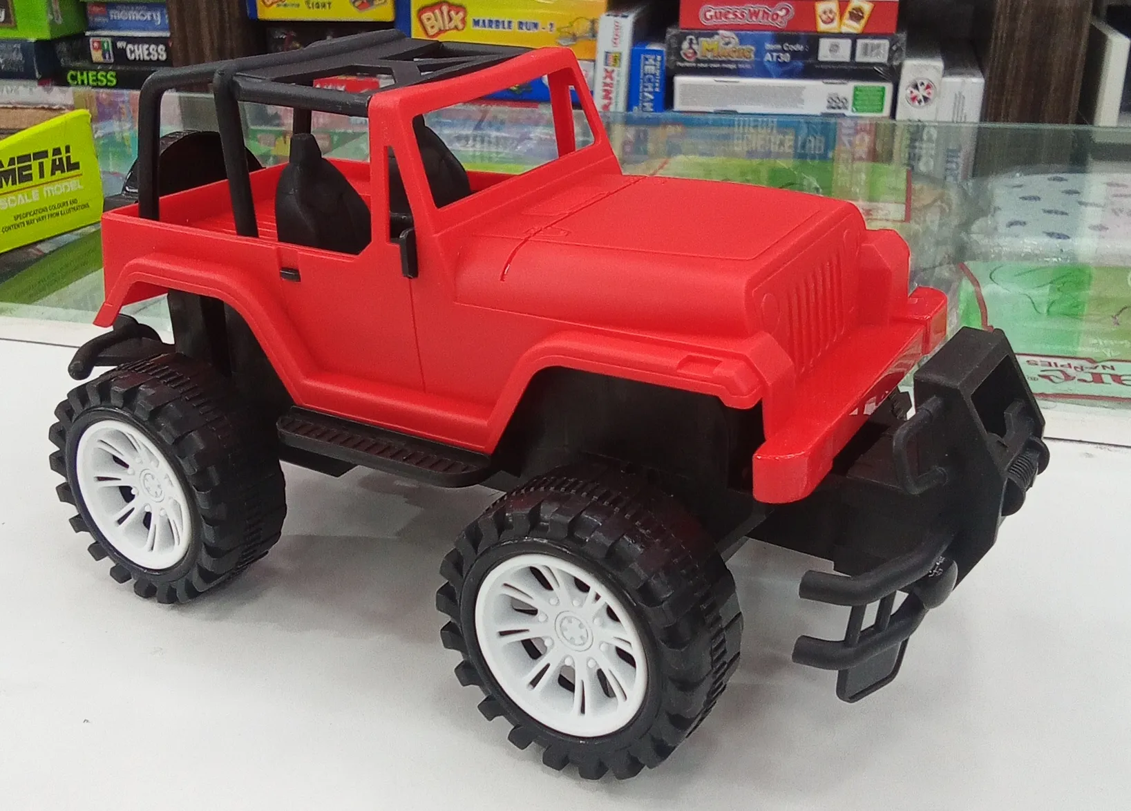 Red Toy Jeep view 2