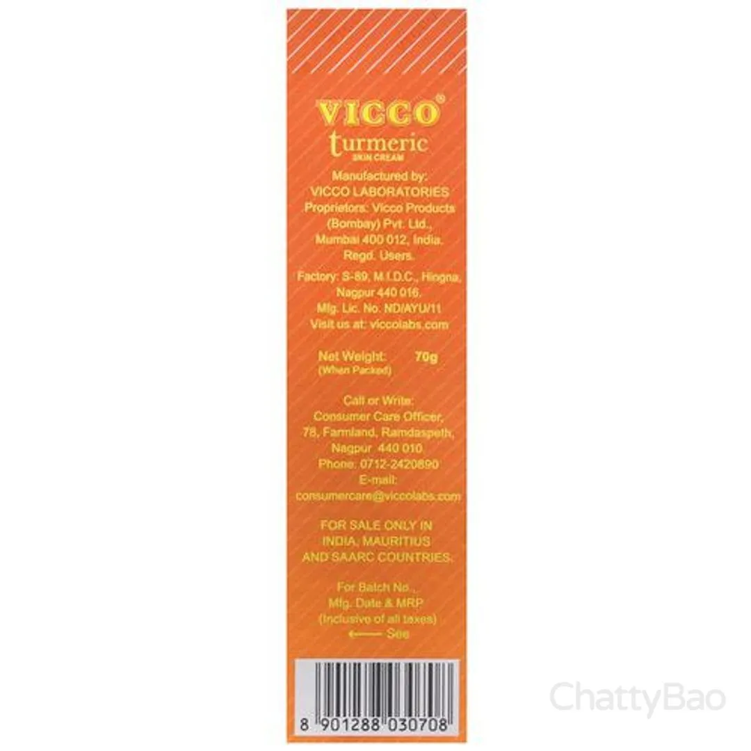 Vicco Turmeric Skin Cream - Ayurvedic Medicine 70 g view 3