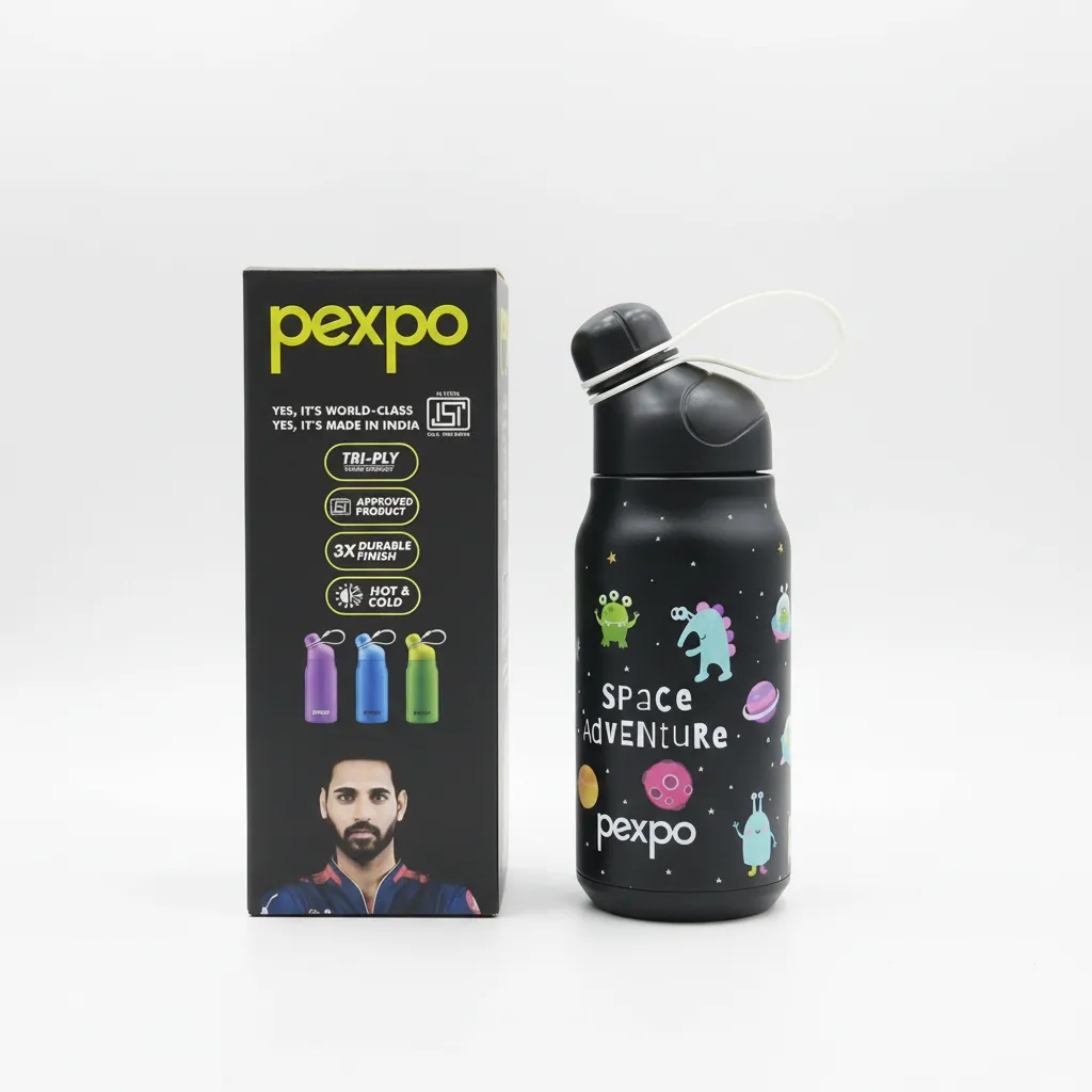 Space Adventure Water Bottle Black view 2