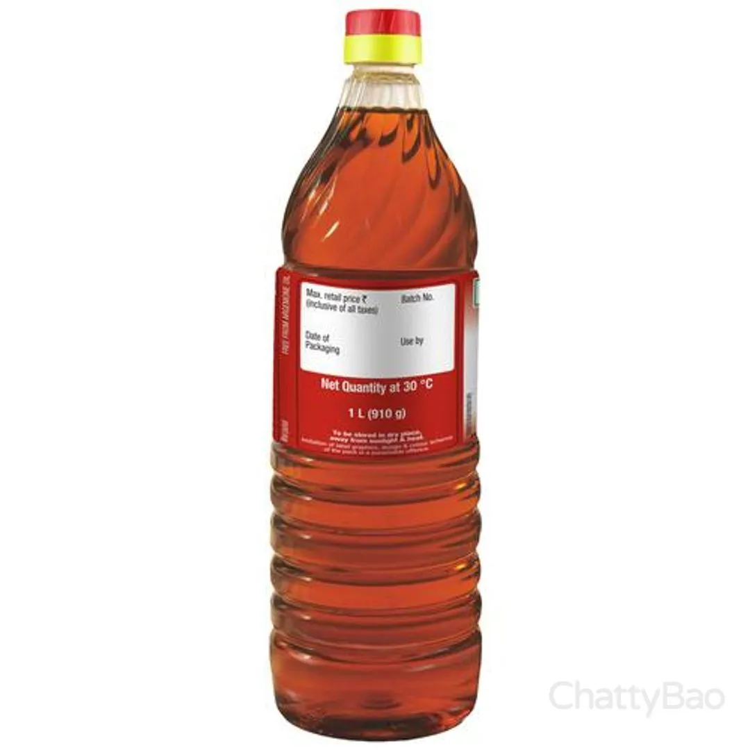 Dhara Kachi Ghani Mustard Oil Bottle 1 L view 2