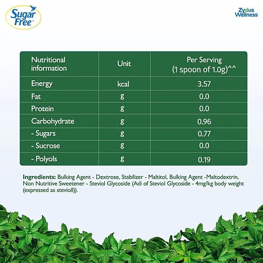 Sugar Free Green Sweetener With Stevia 200 g view 3