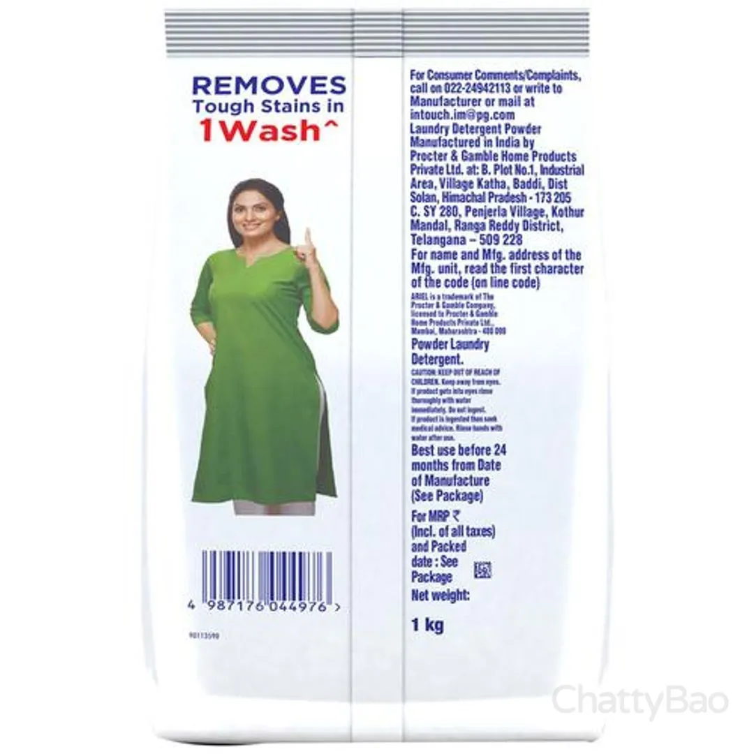 Ariel Matic Detergent Washing Powder -Top Load 1 Kg view 2
