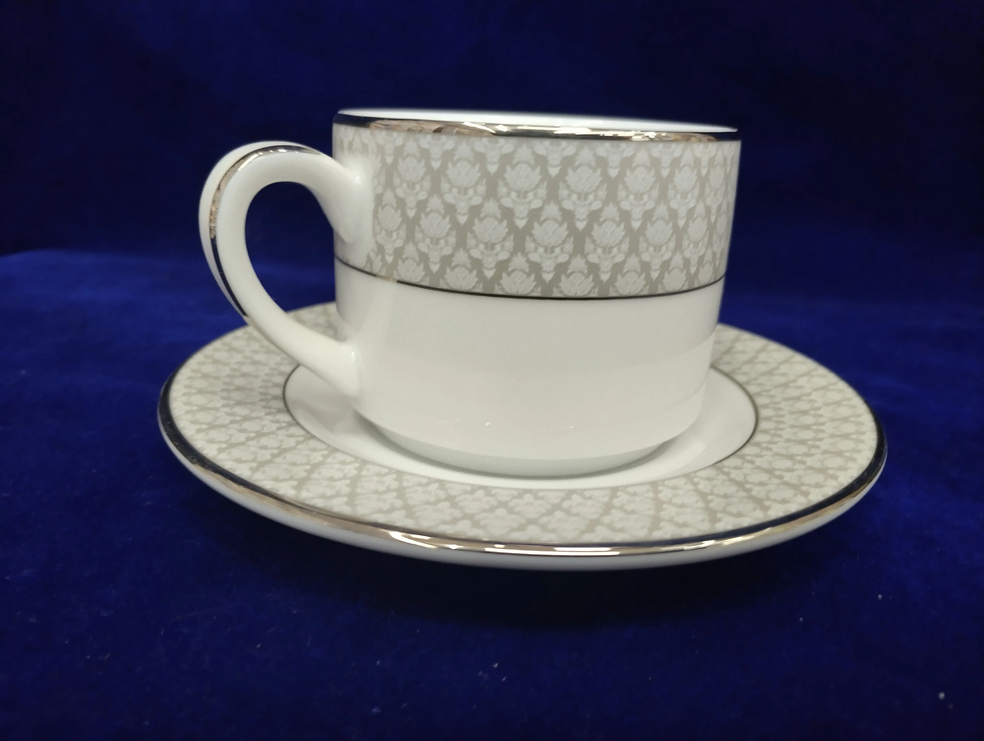 Patterned Teacup and Saucer view 2