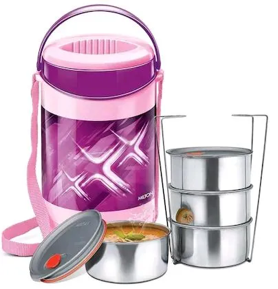 Milton Econa Deluxe 4 Tiffin, Yellow, 1 Pcs view 4