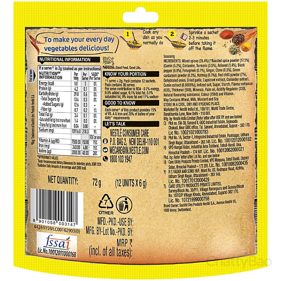 Maggi Masala-Ae-Magic - Seasoning (12 x 6 g) view 2