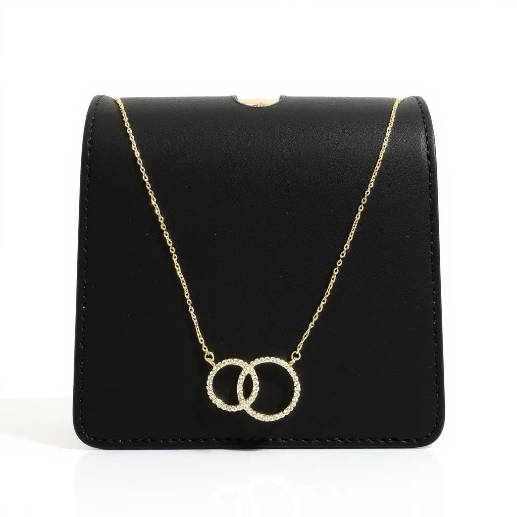 Eternal Circles Golden Necklace view 2