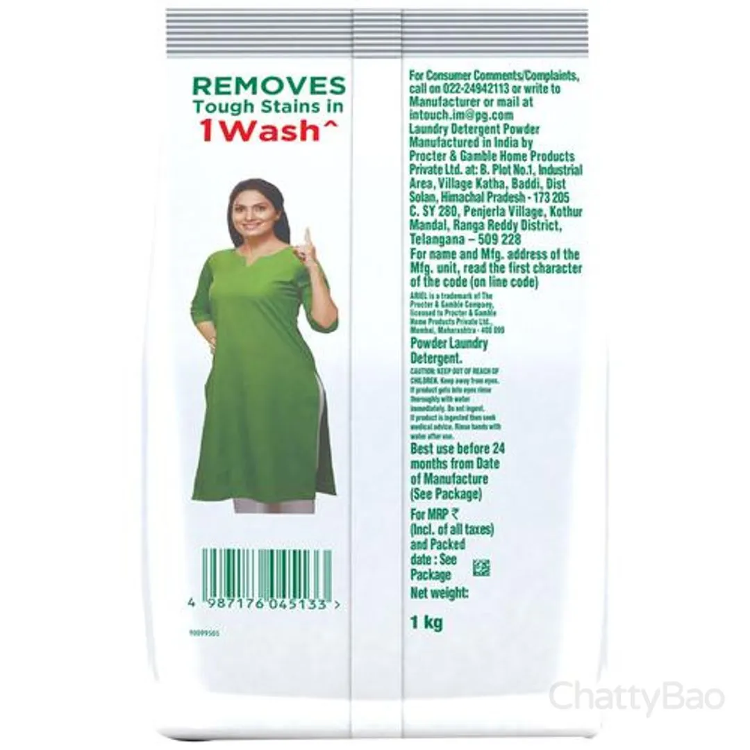 Ariel Matic Detergent Washing Powder - Front Load 1 Kg view 2