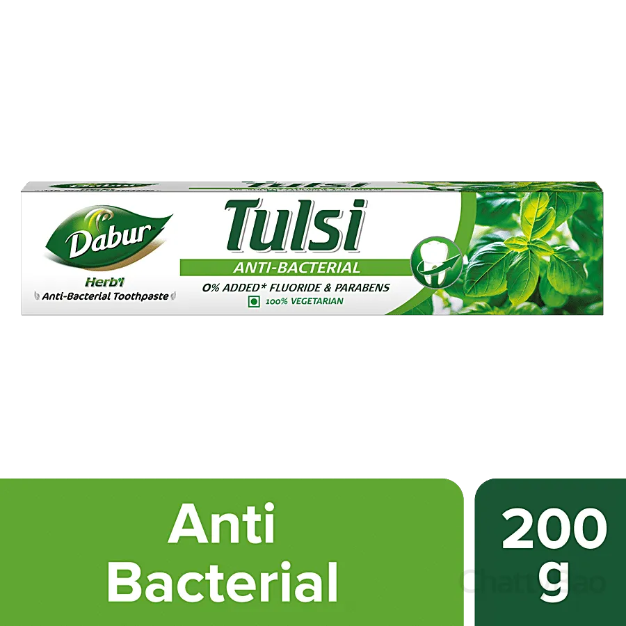 Dabur Herbl Tulsi Toothpaste - Anti-Bacterial 200 g view 2