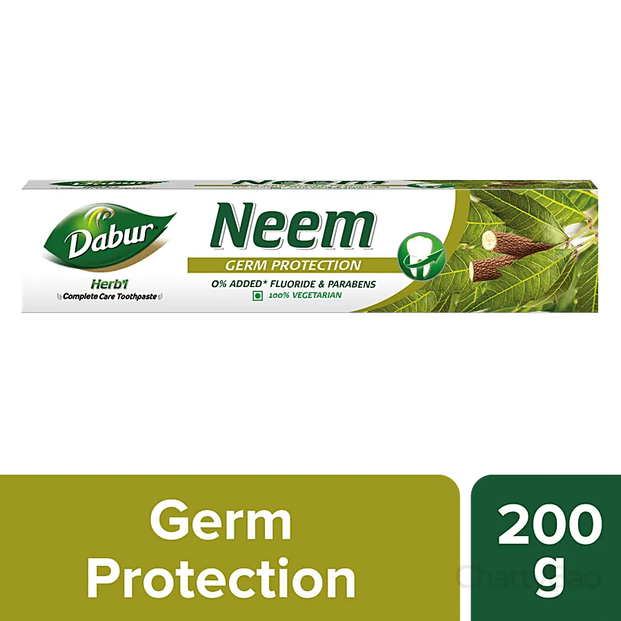 Dabur Herbl Neem Toothpaste - Germ Protection 200 g view 2
