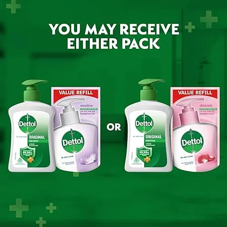 Dettol Liquid Handwash Original 200 ml with Free Liquid Handwash 175 ml view 2