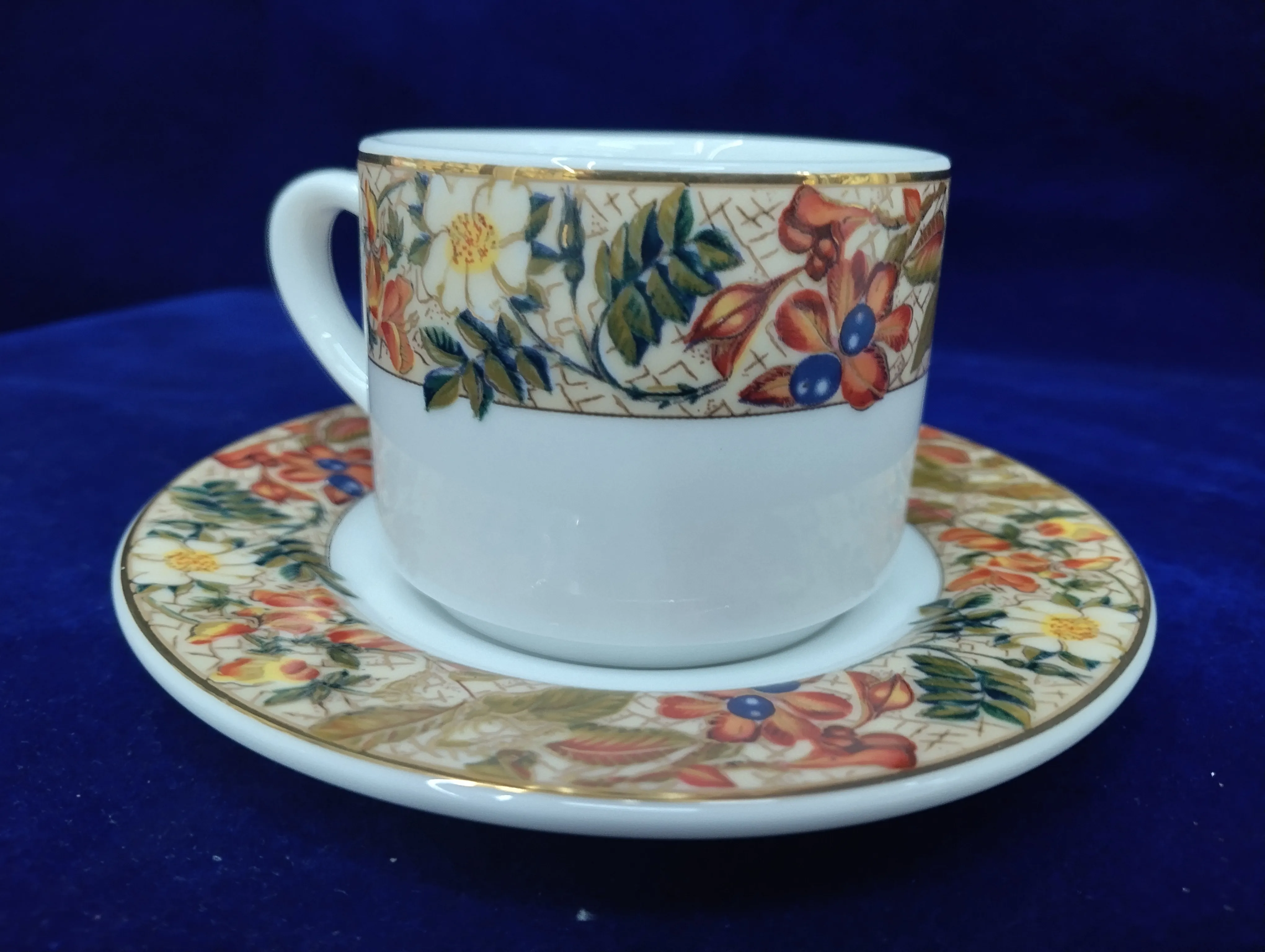 Floral Porcelain Cup and Saucer Set view 2