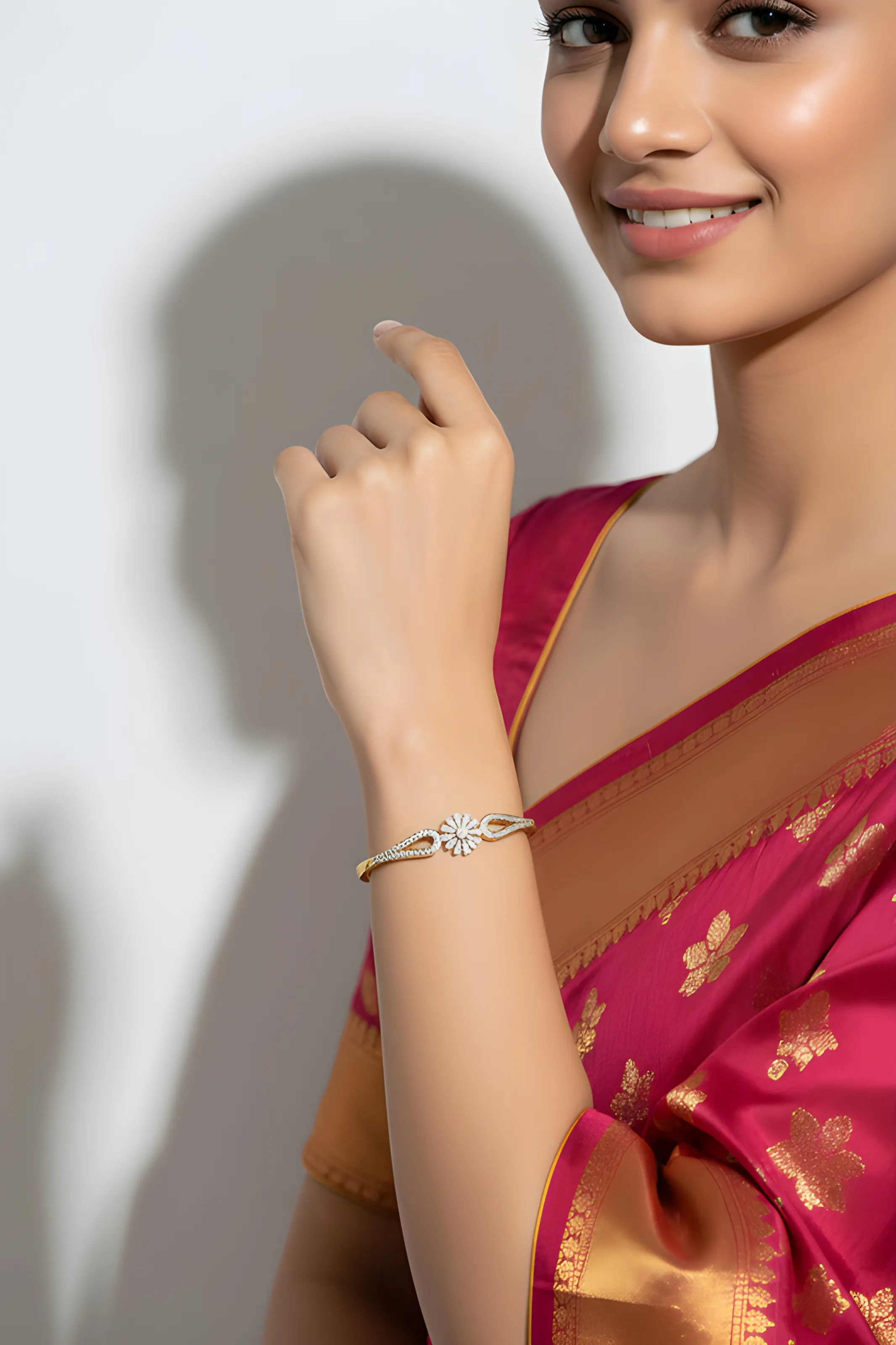 Gold and Diamond Bracelets view 2
