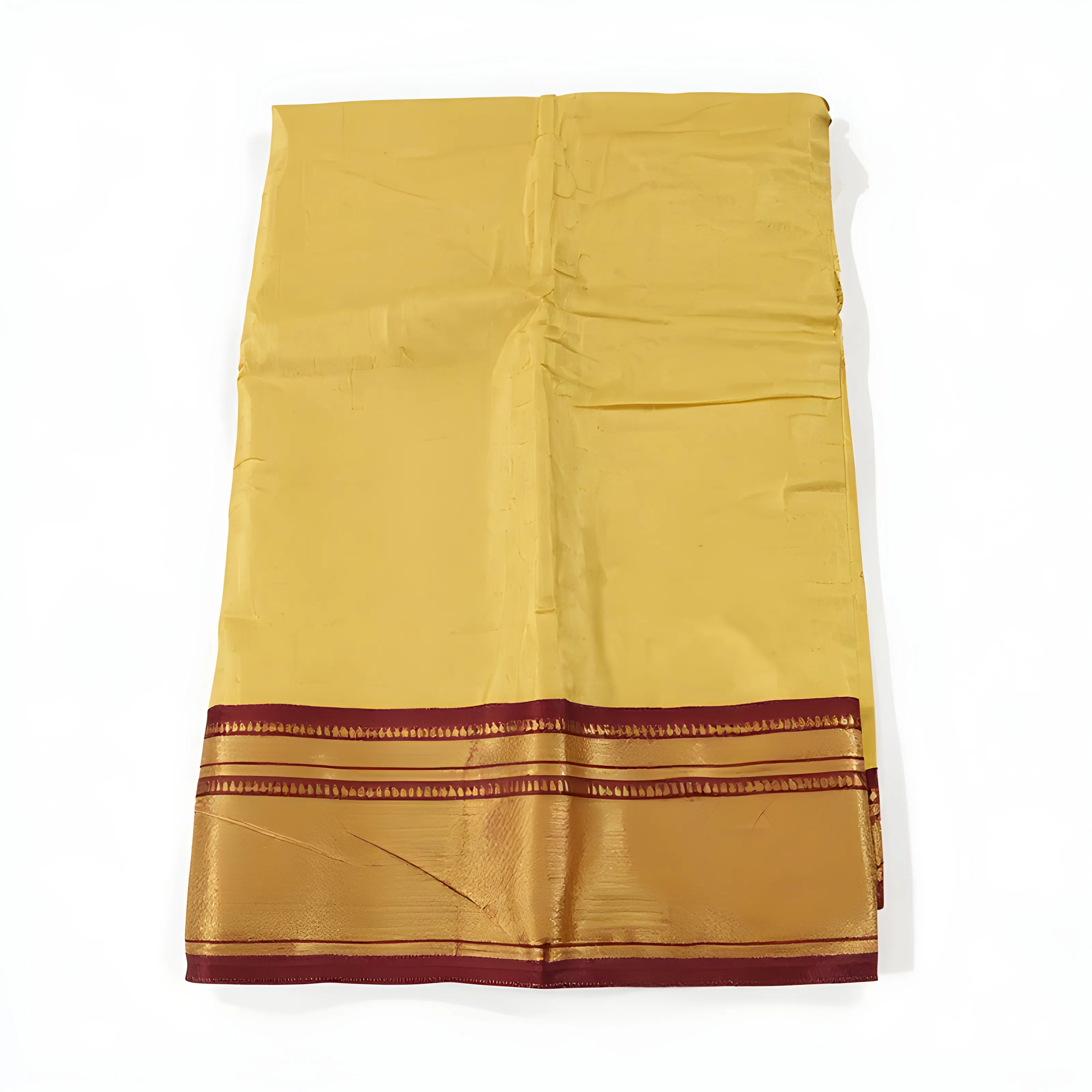 The Mirror Story Golden Silk Saree 024 view 2