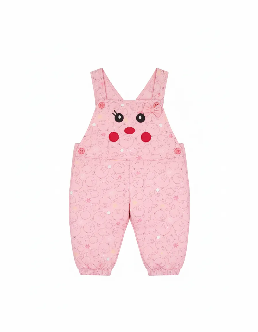 Girls Embroidered Dungaree view 2