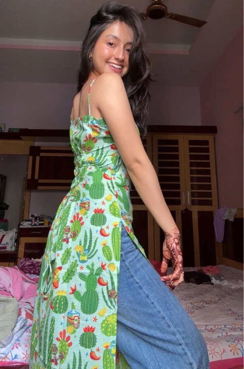 Cactus Print Kurti view 4