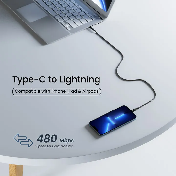 Ambrane Type C To Lightning Cable view 3