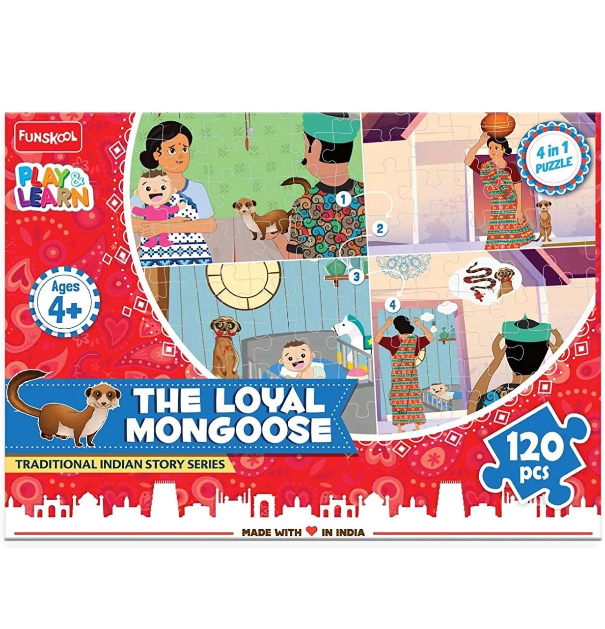 The Loyal Mongoose 4 In 1 Puzzle, 4+, 1 Pcs view 2
