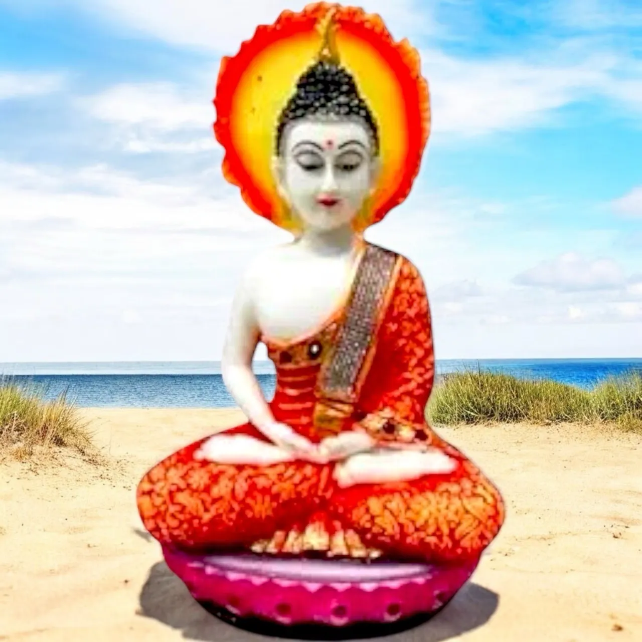 Meditating Buddha Statue view 2