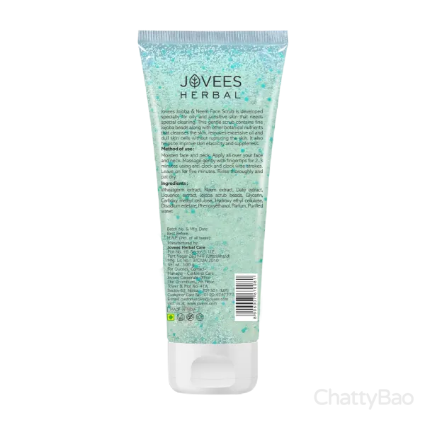 Jovees Herbal Jojoba & Neem Face Scrub 50 g view 2