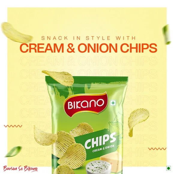 Bikano Cream and Onion Chips 75 g view 3