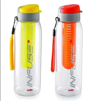 Cello Infuse Water Bottle, Green, 800ml, 1 Pcs view 2