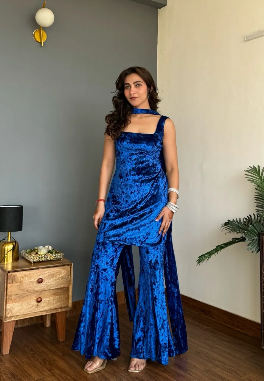 ‘Haniya’ Suit Set- Royal Blue