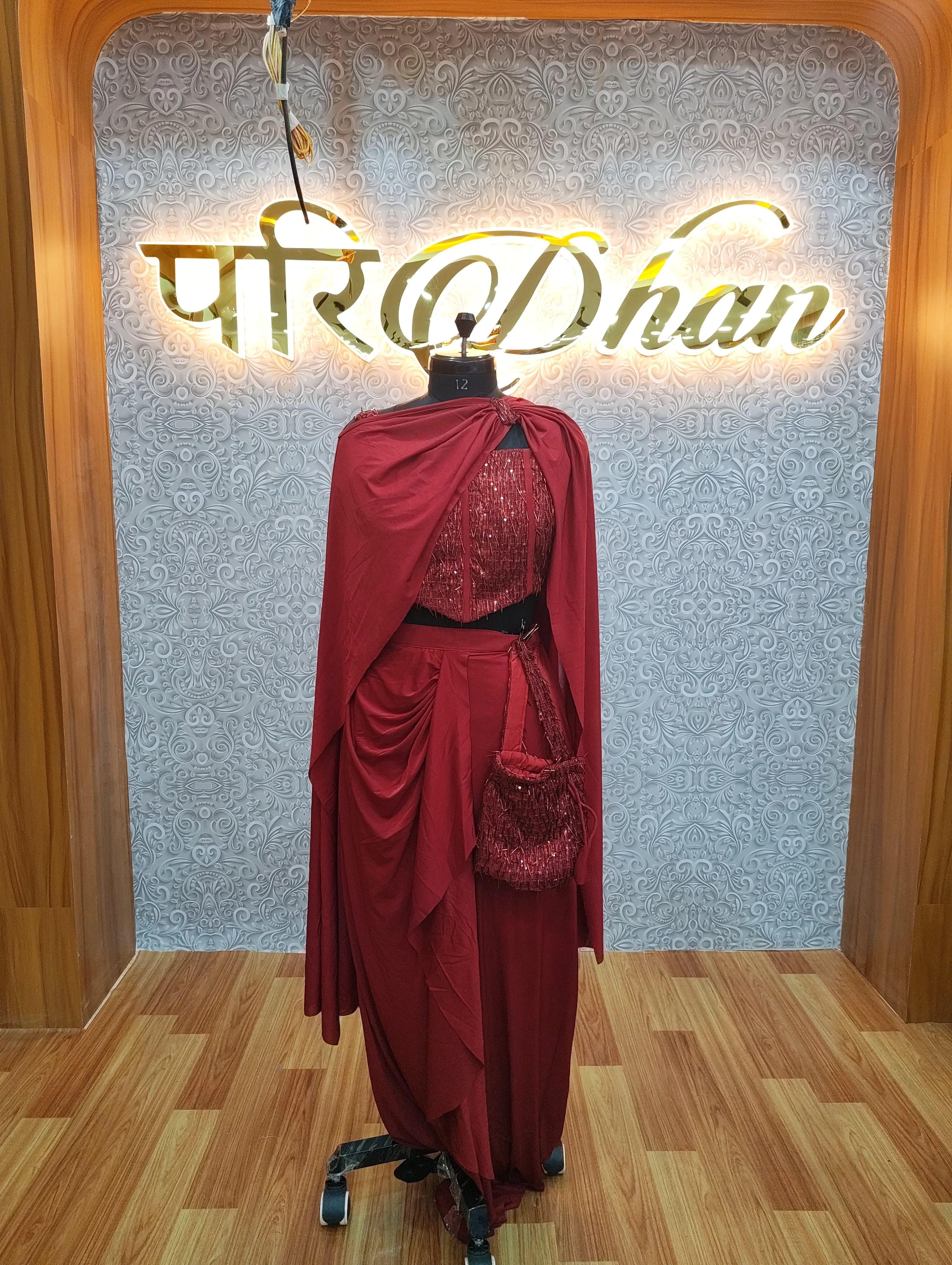 PariDhan Designer Draped Saree view 3