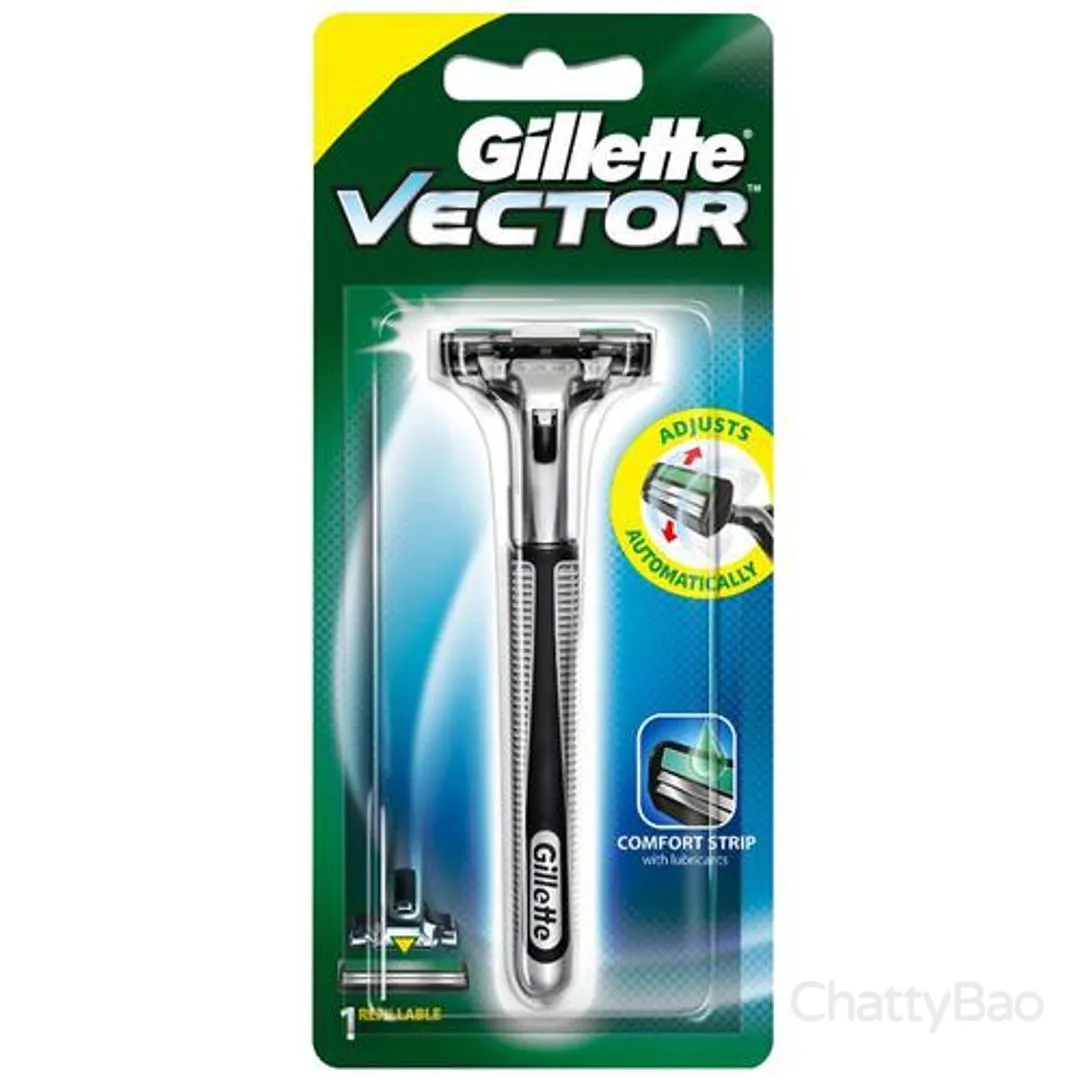 Gillette Vector Manual Shaving Razor 1 Piece view 2