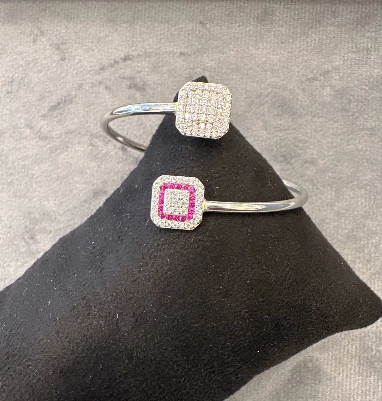Elegant Ruby and Diamond Bracelet view 2
