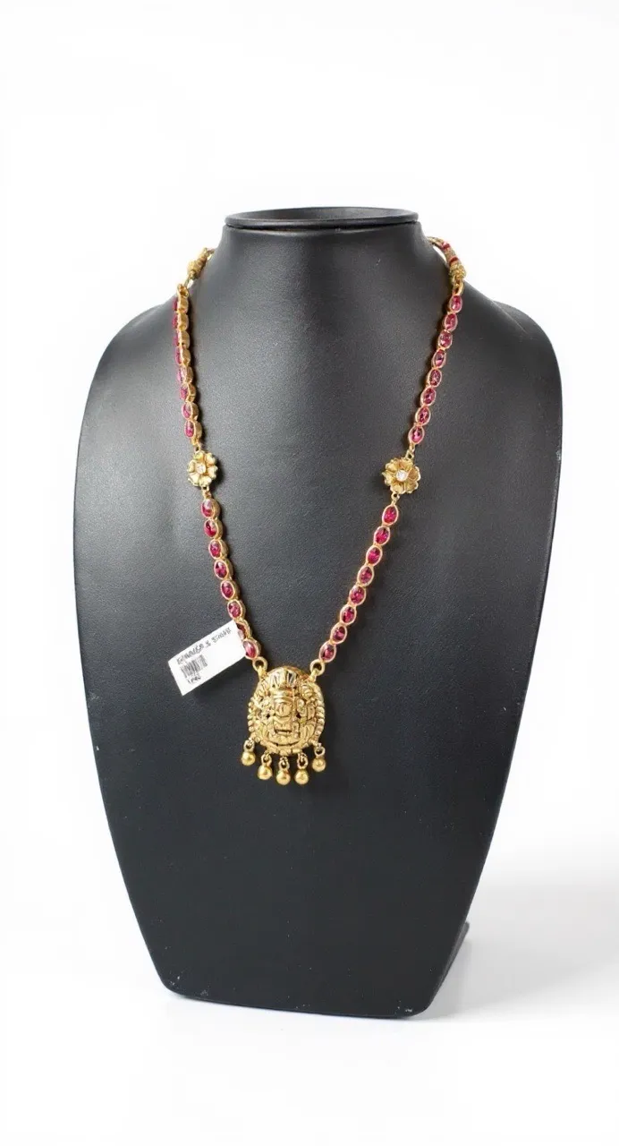 Traditional Temple Themed Necklace view 2