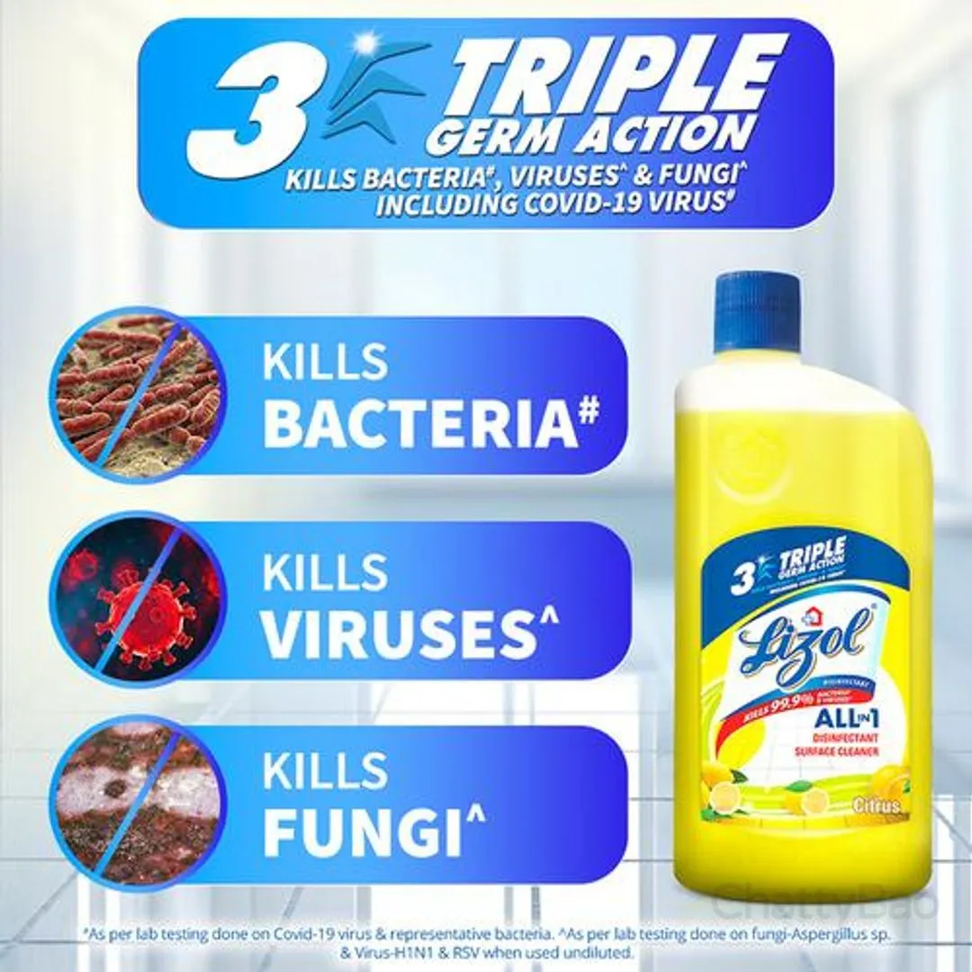 Lizol Disinfectant Surface & Floor Cleaner - Citrus 500 ml view 5