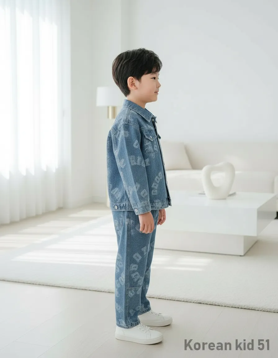 Denim Jacket and Pants Set view 3