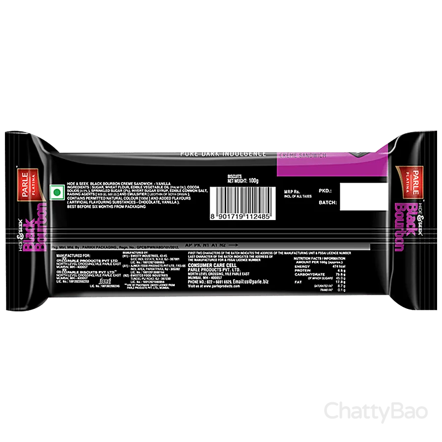 Parle Hide & Seek - Black Bourbon Vanilla 100 g view 2