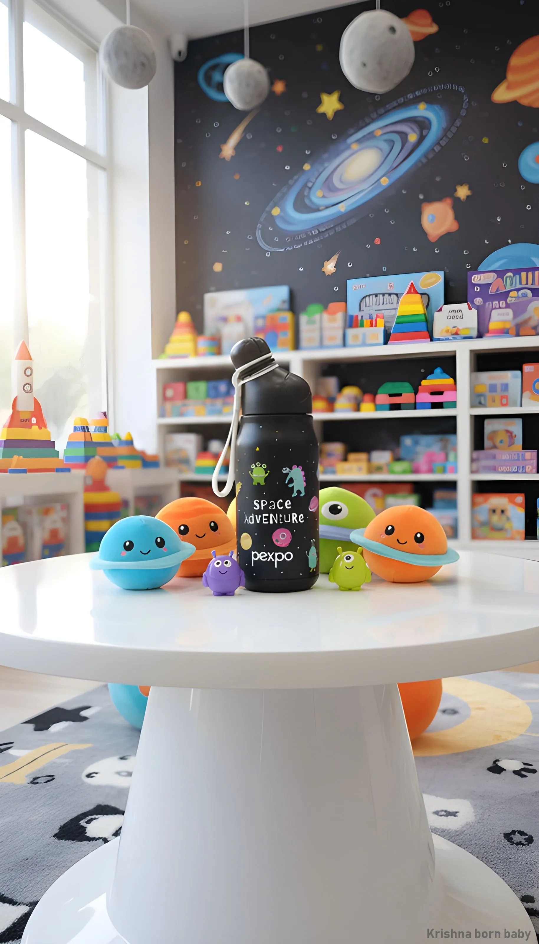 Space Adventure Water Bottle Black view 4
