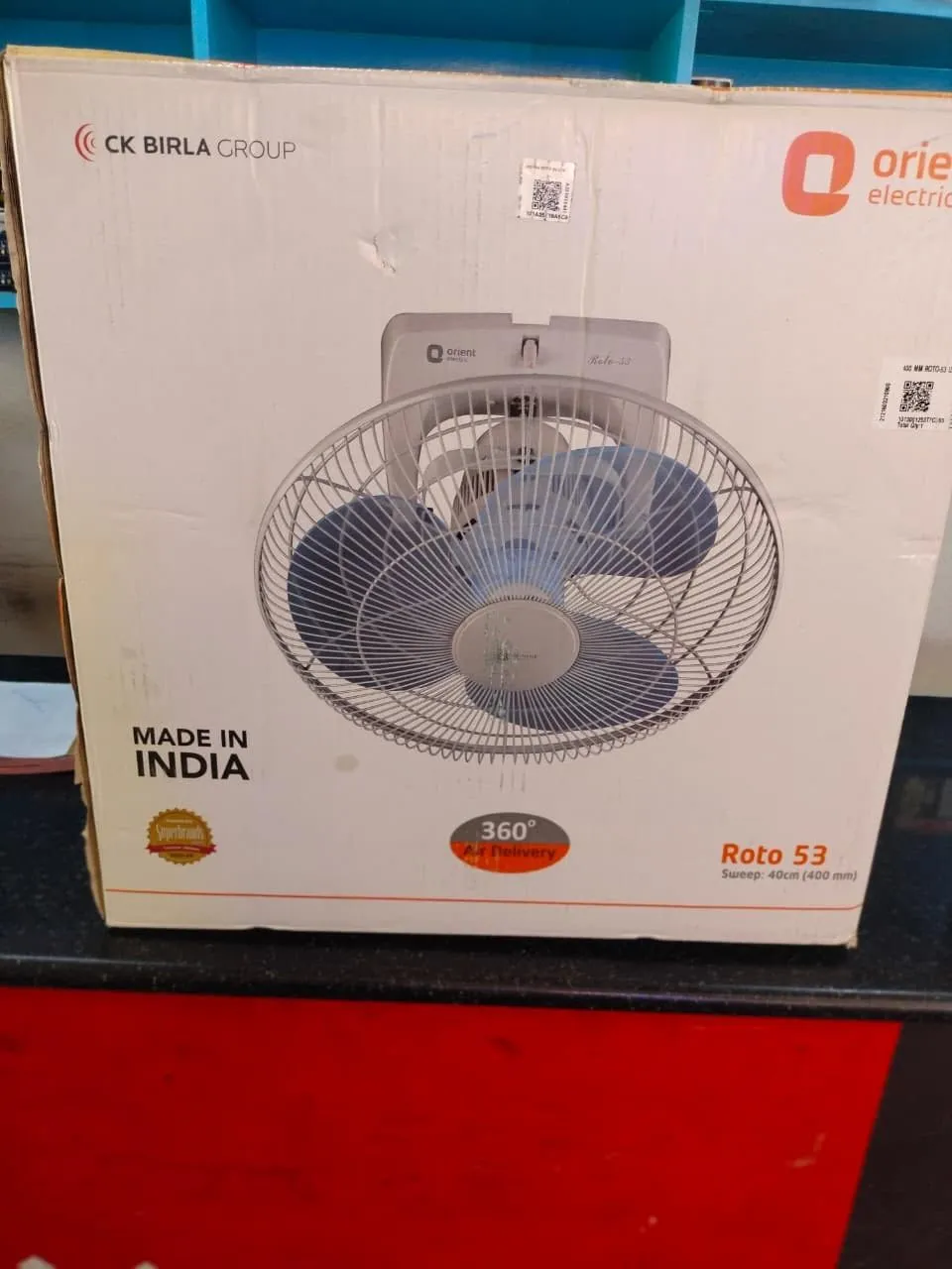 Orient Roto 53 400mm High Speed Wall Mounted Fan view 2