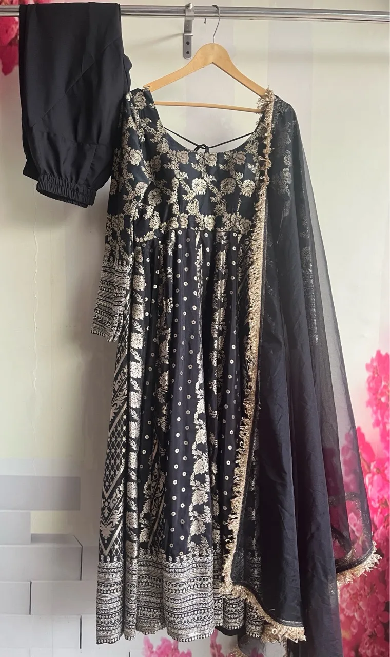 ‘Meher’ Black Anarkali Suit view 4