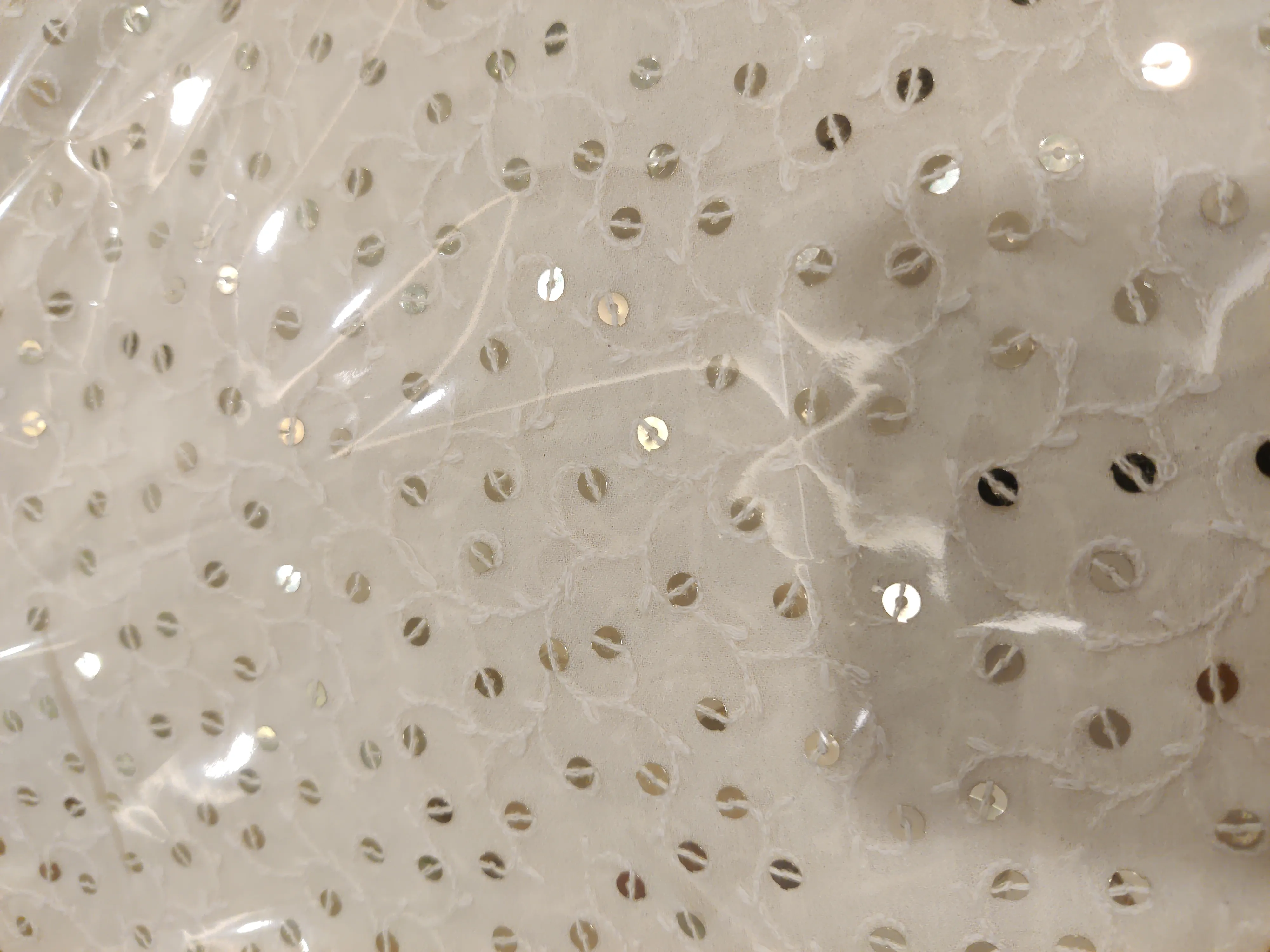 Sequined Georgette Fabric view 2