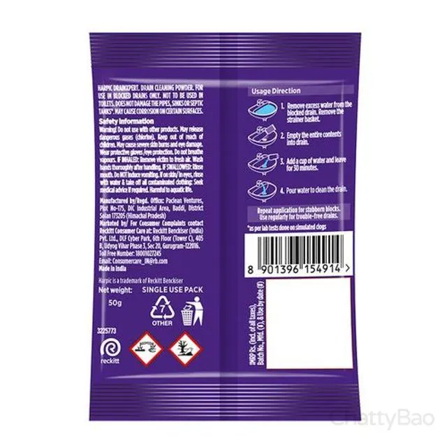 Harpic Drain Xpert - Drain Cleaning Powder 50 g view 2