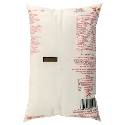 Amul Gold Full Cream Milk Pouch 1 L view 2