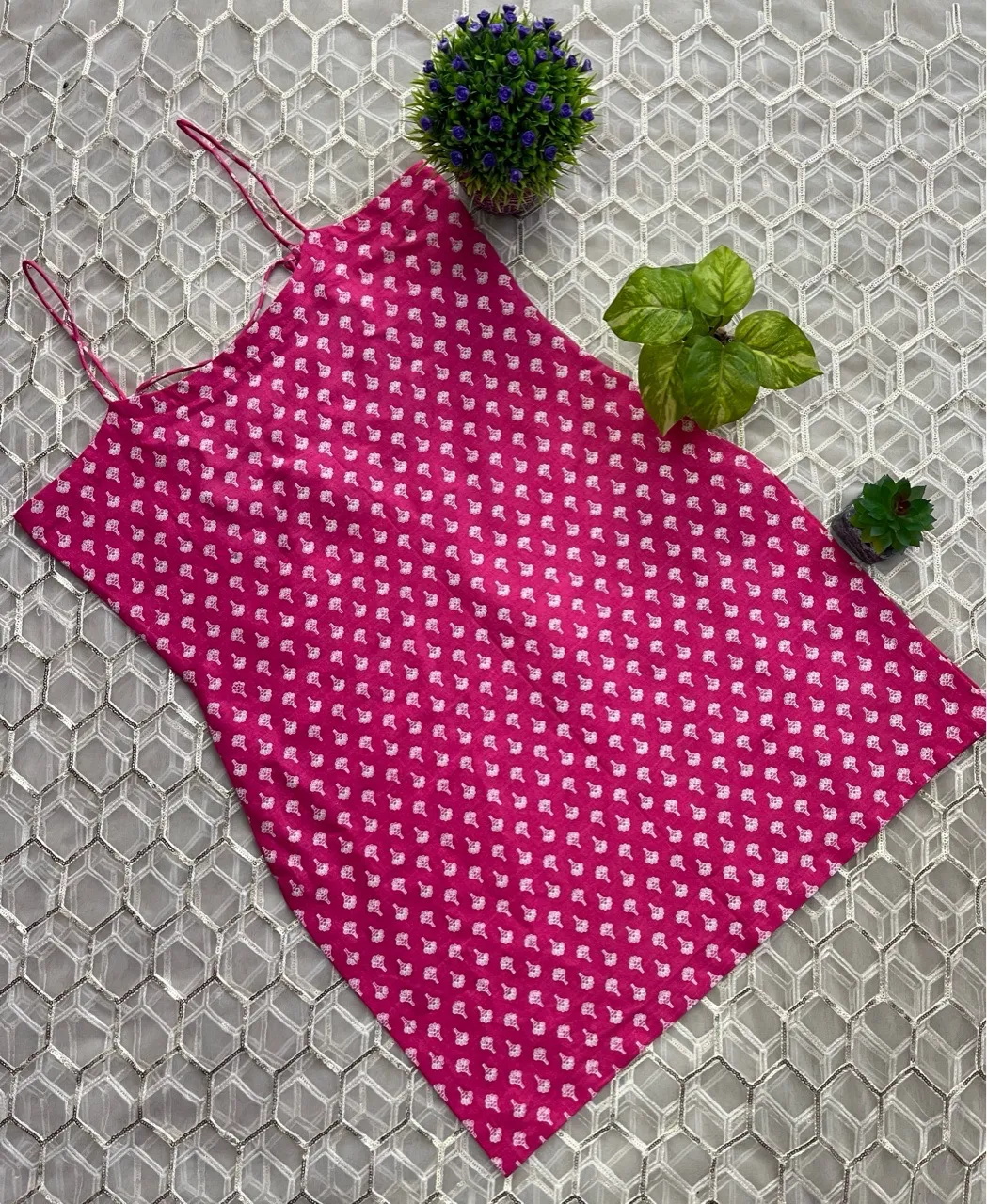 Pink Tie-up kurti view 3