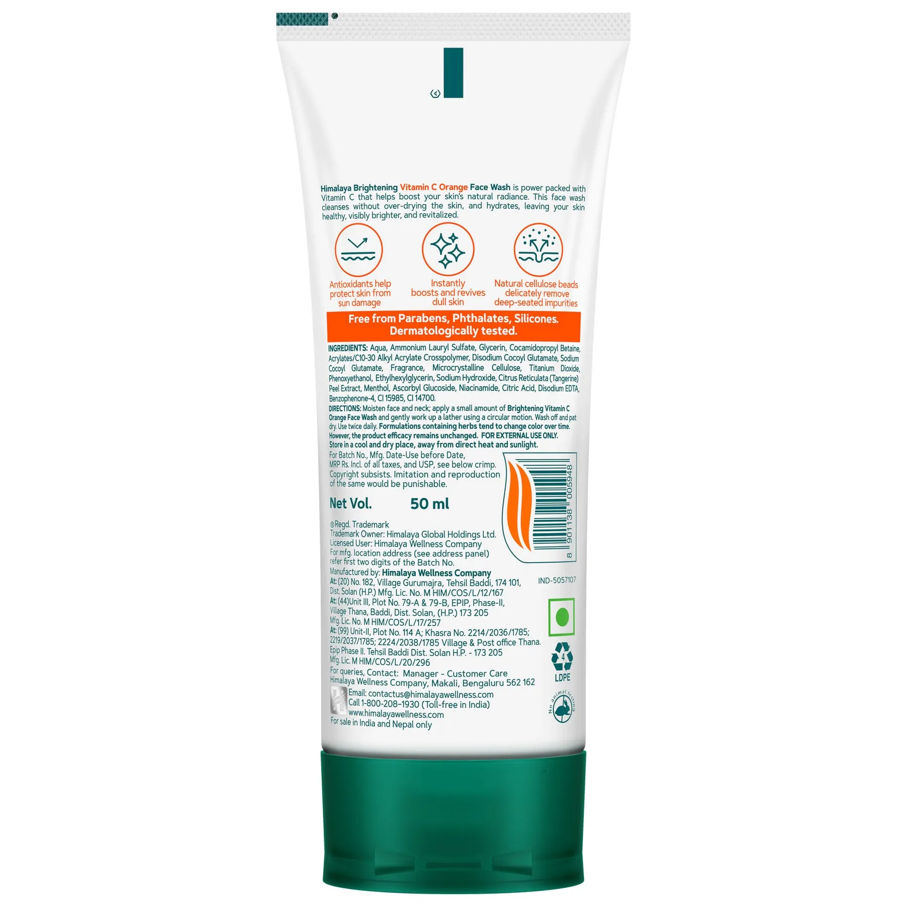 Himalaya Vitamin C Orange Face Wash 50 ml view 2