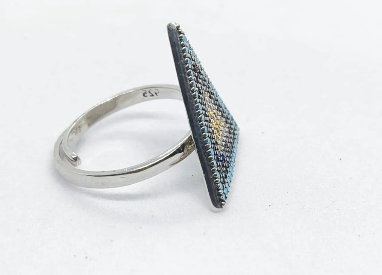 Triangular Mosaic Ring (AVSLR-08) view 2