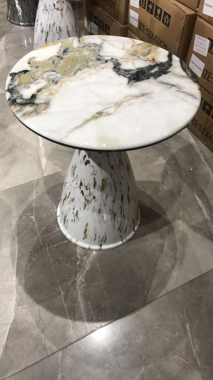 Side Table With Marble Top