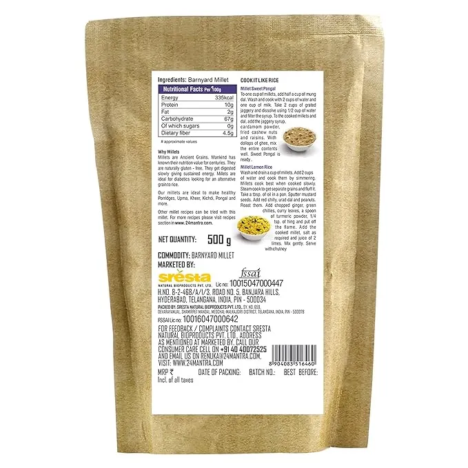 24 Mantra Parboiled Barnyard Millet 500 g view 2