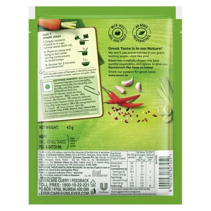 Knorr Classic Hot and Sour Veg Soup 41 g view 2