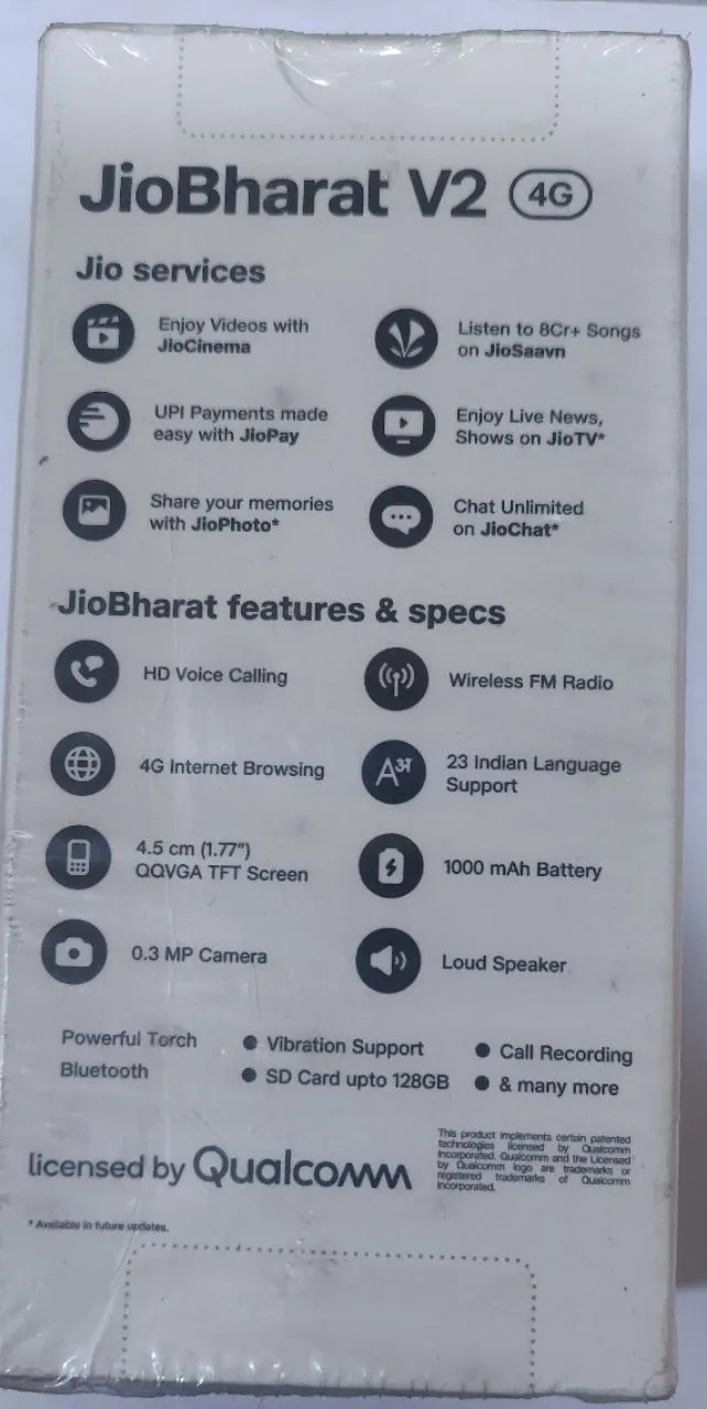 Jio bharat V2 4G view 2