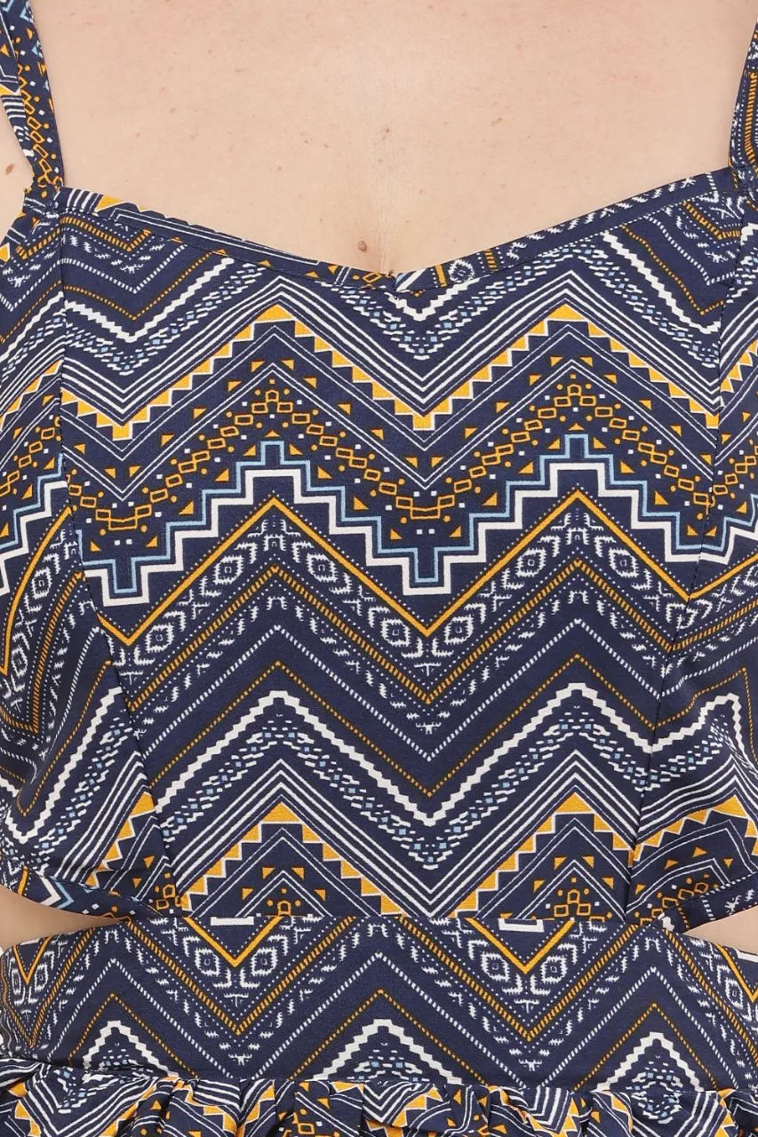 Zigzag Print Summer Dress view 3