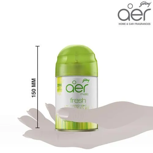 Godrej Aer Matic Automatic Air Freshener Refill Fresh Lush Green 225 ml view 3